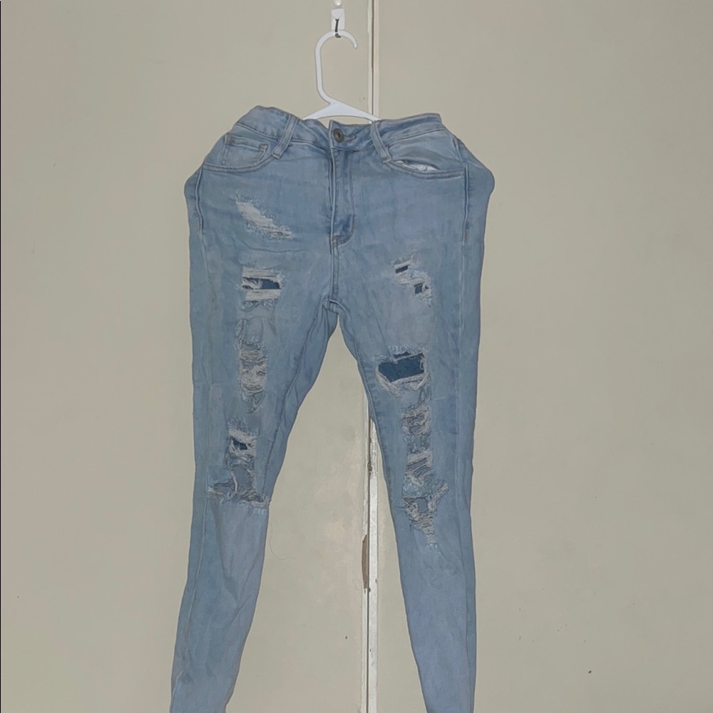 Rue21 Light Blue Distressed Skinny Jeans